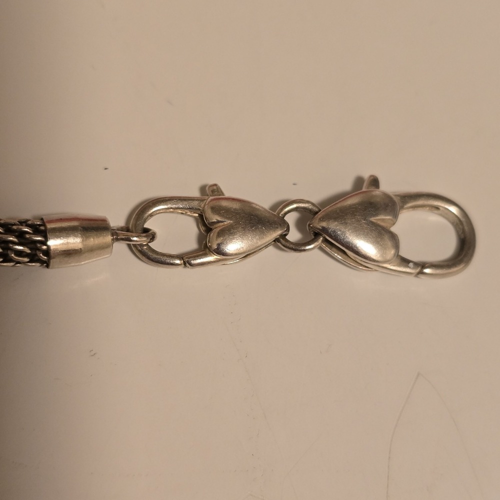 Brighton Beverly Glam Mesh Silver Charm Bracelet Hearts Butterfly Las Vegas 7.25 - Picture 13 of 16